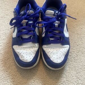 Nike Blue and White Dunks Low Sneakers